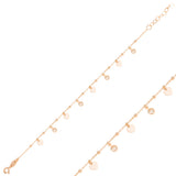 Crystals & Polished Metal Bracelet - Elegant Heart Charm Design