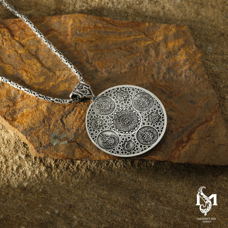 Men's Symbolic Shield Medallion Necklace - Enduring Design