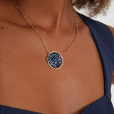 Lustrous Circular Pendant Necklace - Modern World-Inspired Design