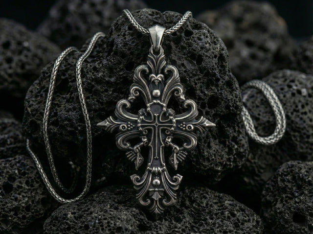 Premium Baroque Patterned Statement Necklace