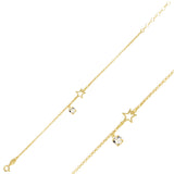 Rose Gold Plated Sterling Silver Bracelet - Star Design with Swarovski Crystals