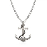 Sterling Silver Anchor Pendant Necklace - Timeless Nautical Design