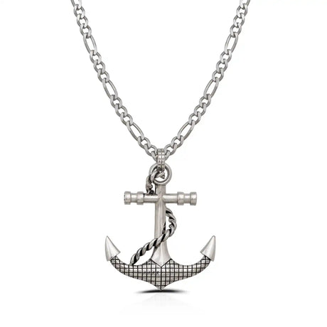 Sterling Silver Anchor Pendant Necklace - Timeless Nautical Design