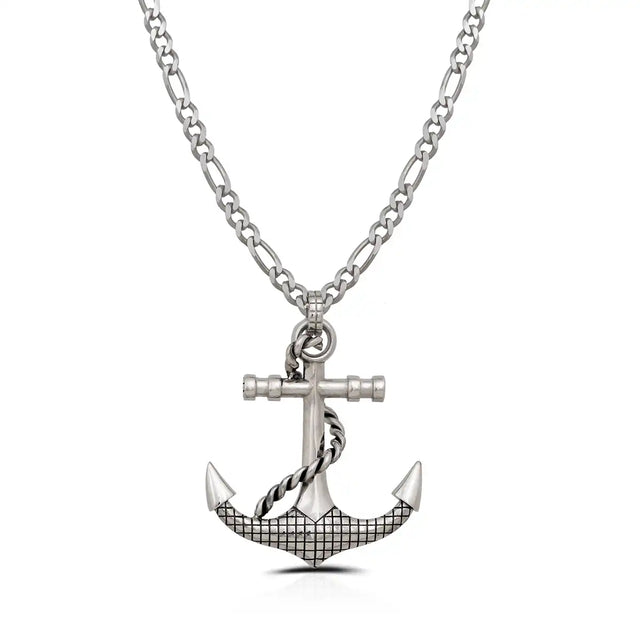 Sterling Silver Anchor Pendant Necklace - Timeless Nautical Design