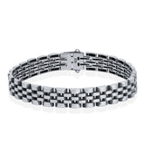 Sterling Silver Link Bracelet - Timeless Rolex Style Statement