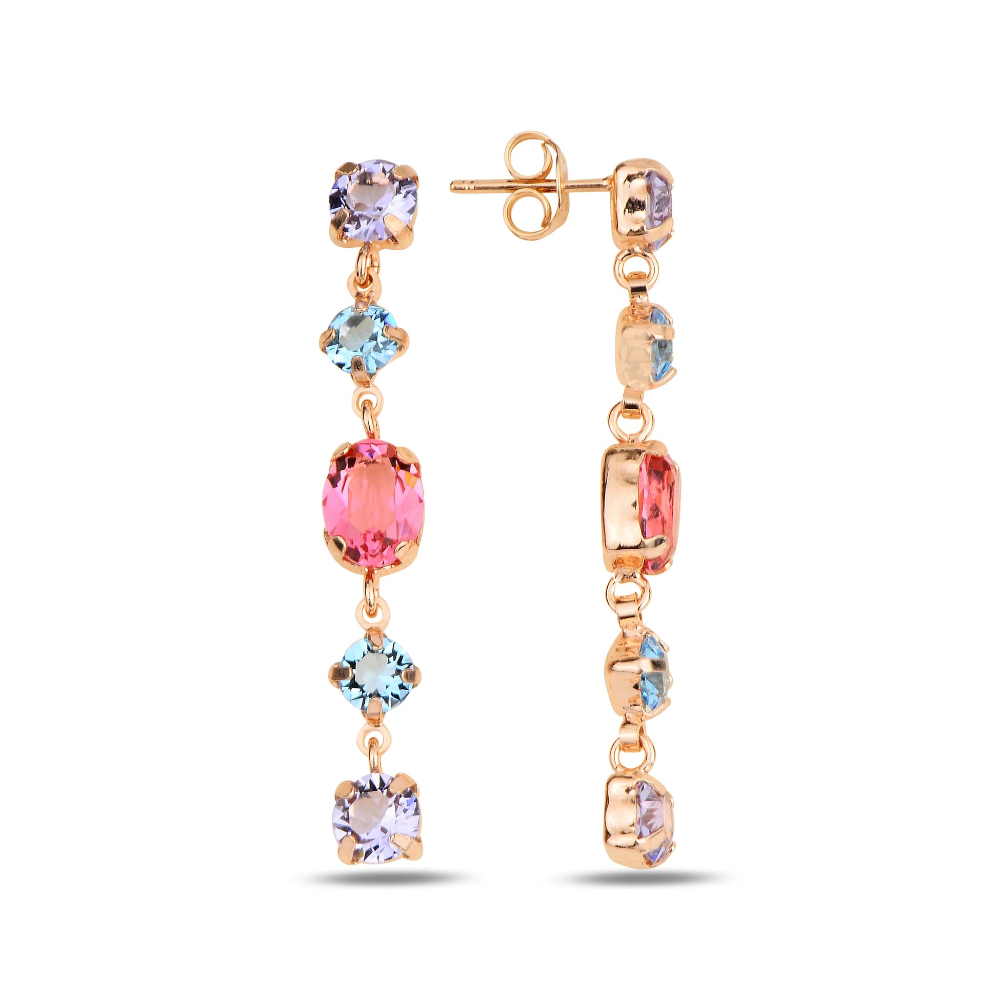Rounded Elegance Line Earrings - Contemporary Chic Design