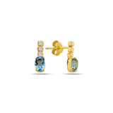 Bold Oval Design Dangling Stud Earrings - Modern Elegance