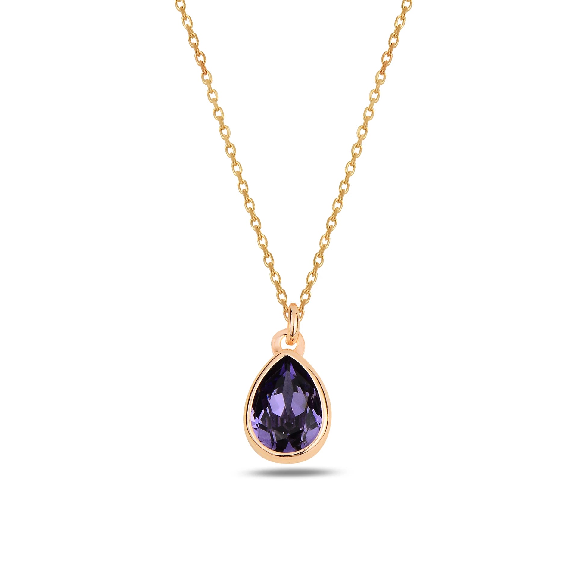 Náhrdelník Sterling Silver Cura Mini – topaz a modré krystaly Swarovski