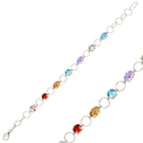Luna Row Bangle - Gem-Inspired Feminine Design