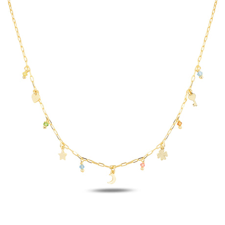 Sterling Silver Motif Necklace - Delicate Ceres Inspired Design