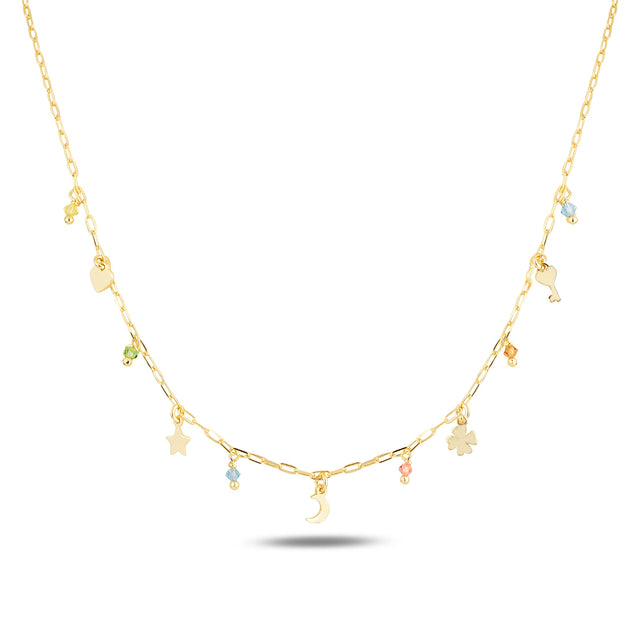 Sterling Silver Motif Necklace - Delicate Ceres Inspired Design