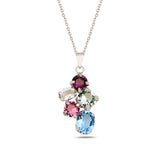 Sterling Silver Geometric Pendant Necklace - Salacia Design