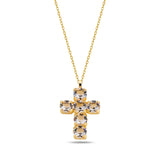 Sterling Silver Swarovski Crystal Cross Necklace - Minimalist Sparkle
