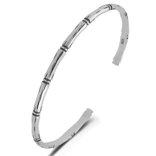 Sterling Silver Viking Bracelet - Mountain Motif