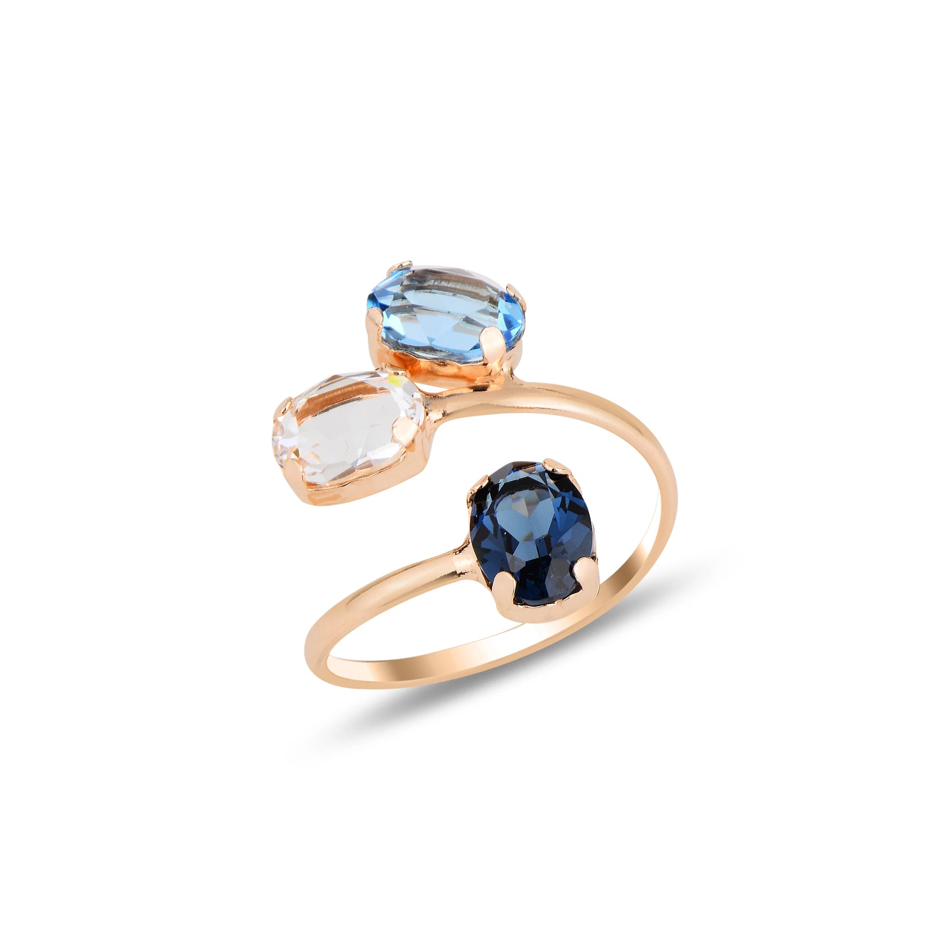 Bague Enveloppante Élégante - Design Féminin et Romantique, Teintes Inspirées de la Nature