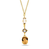 Lustrous Metal Trio Necklace - Modern Minimalist Design