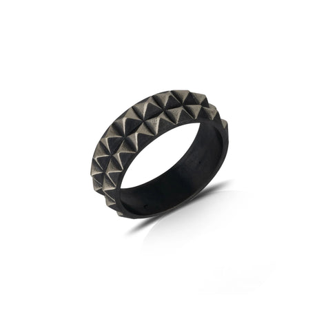 Sterling Silver Rolo Chain Link Ring - Modern Interlocking Design