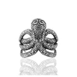 Sterling Silver Octopus Ring - Handcrafted Ocean-Inspired Statement Piece