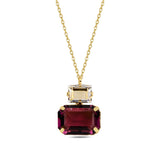 Voluminous Emerald-Cut Crystal Necklace - Modern Oval Statement