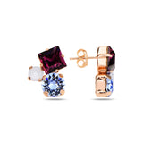 Gemstone-Inspired Cocktail Earrings - Multi-Cut Feminine Statement