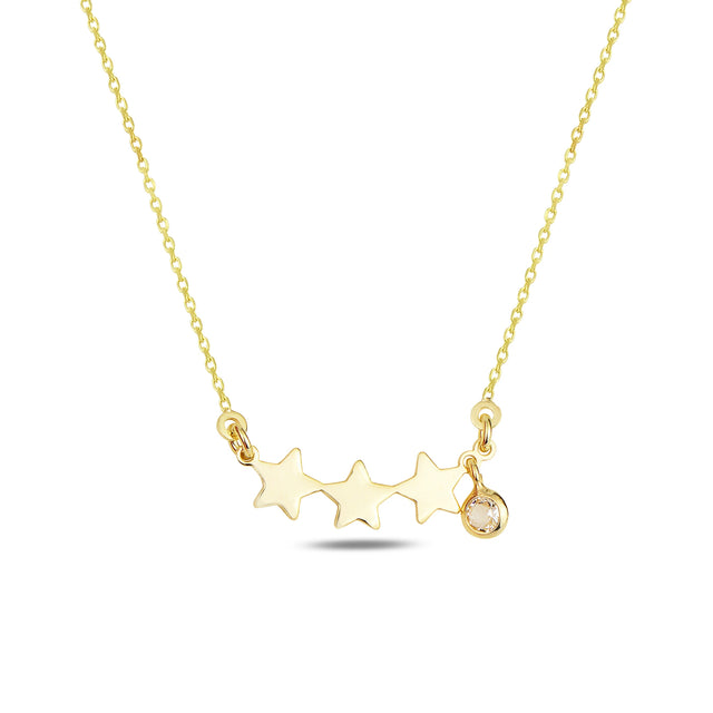 Crystal & Metallic Heart Motif Necklace - Elegant Design