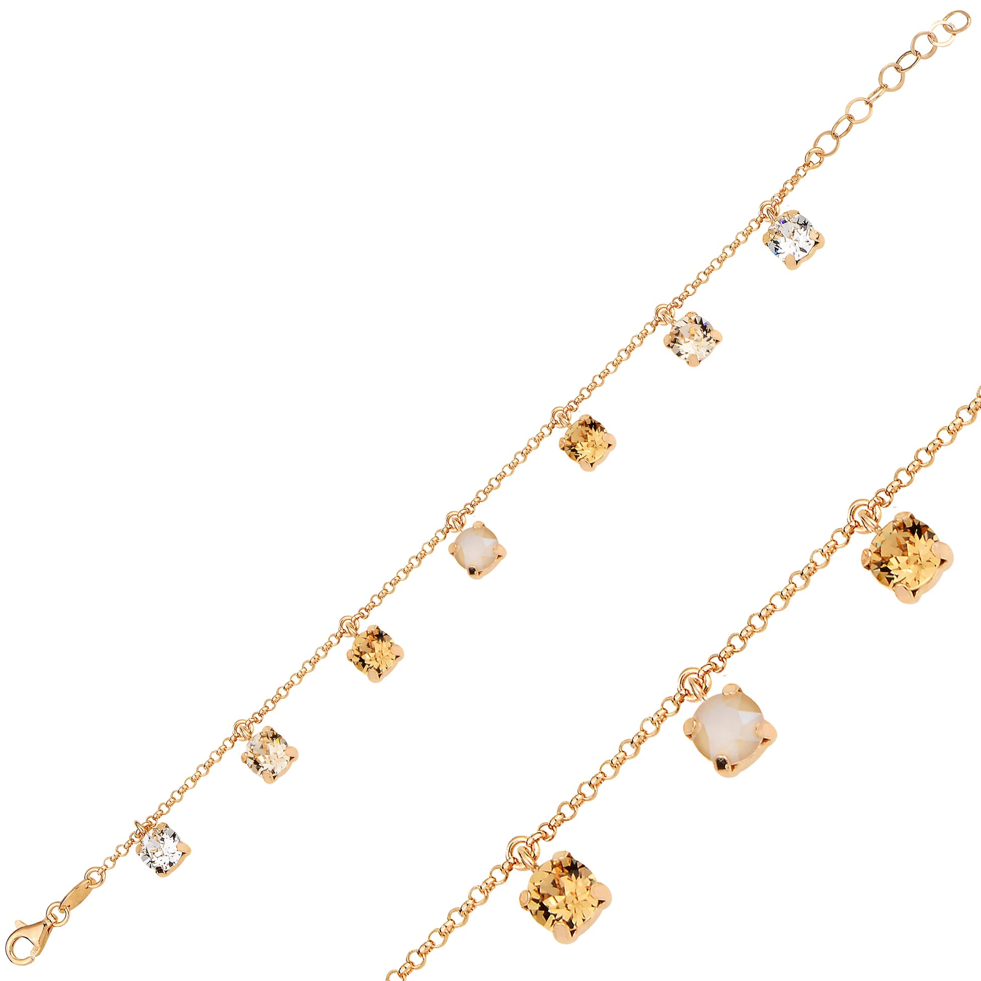 Elegant Crystal Dangling Bracelet - Timeless Oval Cut Design