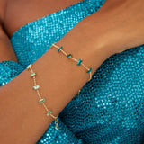 Brilliant Half Eternity Bracelet - Dainty & Elegant Design