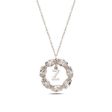 Collar de Plata de Ley con Letras y Cristales Swarovski Marquise