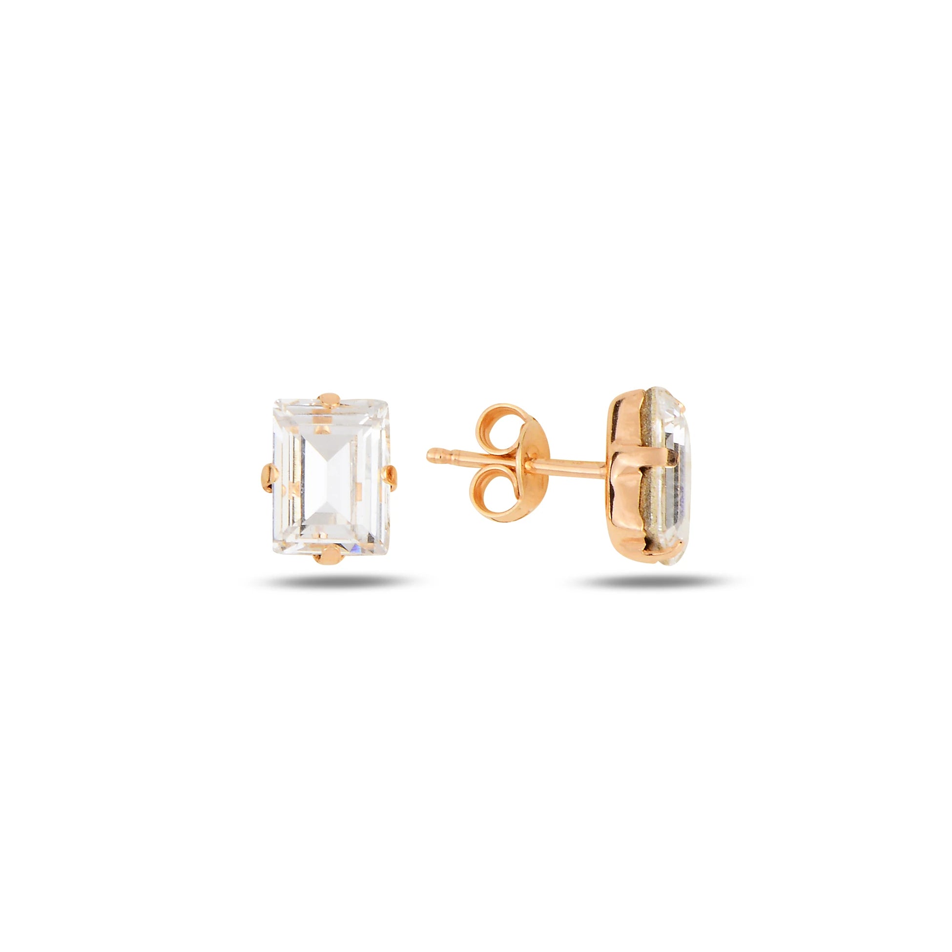 Pendientes Elegantes de Baguette - Diseño Minimalista con Brillo Luminoso