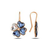 Sparkling Four-Leaf Clover Hook Earrings - Fortuna Lucky Charm