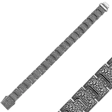 Sterling Silver Bracelet - Botanical Hand-Inlaid Leaf Design