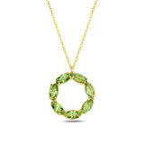 Sterling Silver Marquise Crystal Necklace - Neptune Ring Pendant