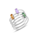 Minimalist Coiled Ring with Elegant Sparkle - Spes Collection