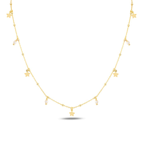 Delicate Star Motif Dangle Necklace - Timeless Everyday Elegance