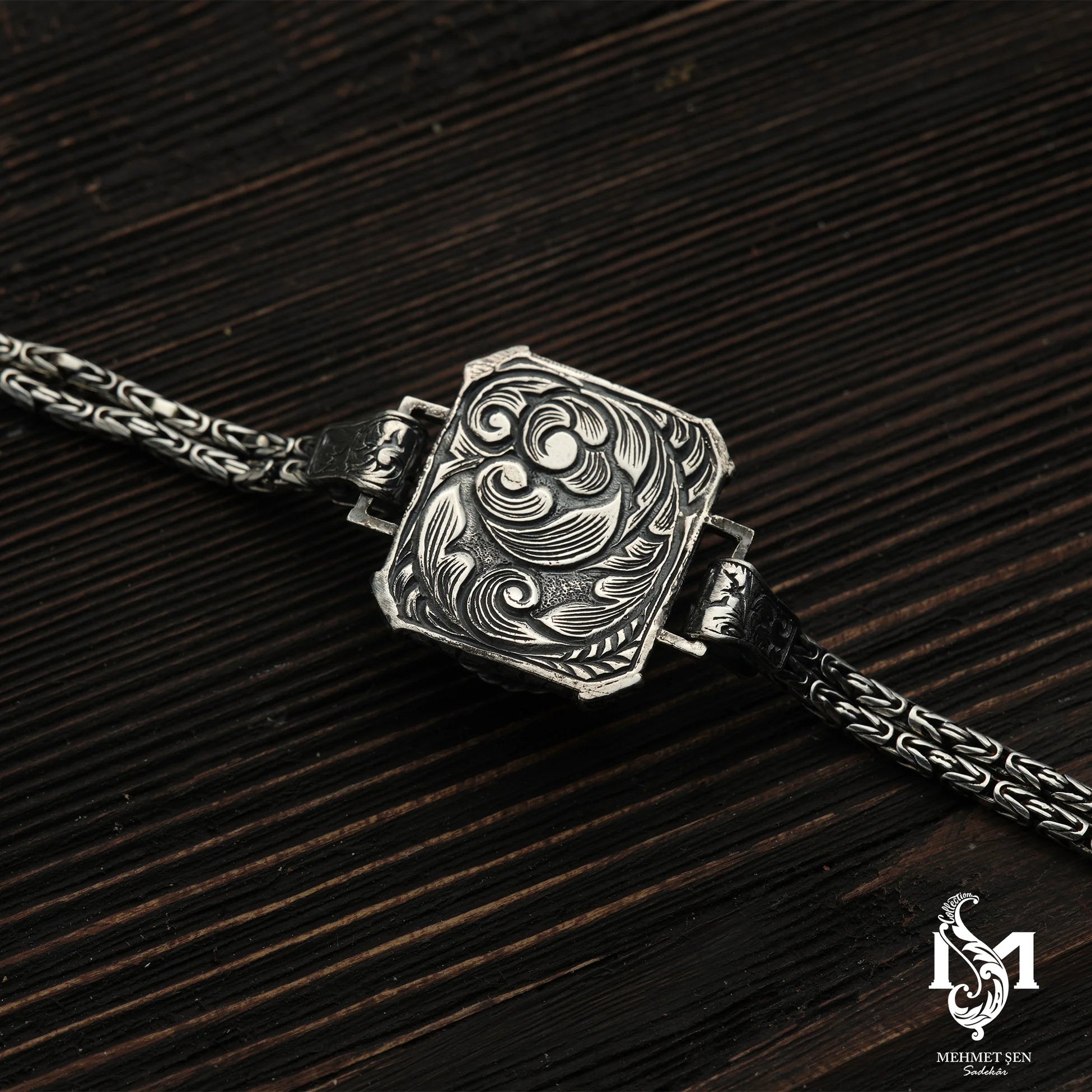 Sterling Silver Men's Pendant Necklace - 'Be, and It Is' Calligraphy