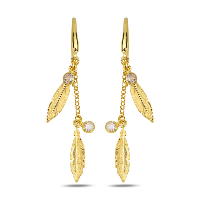 Exquisite Feather Drop Earrings - Spirit Talisman for Everyday Elegance