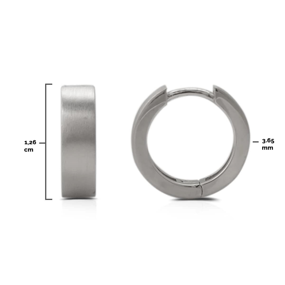 Sterling Silver Flat Hoop Earrings - Everyday Minimalist