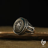 Sterling Silver Men's Ring - Turkish Tribal Heritage Design