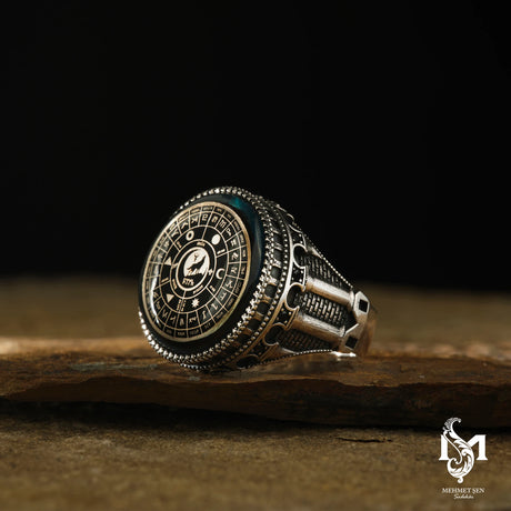 Sterling Silver Men's Ring - Turkish Tribal Heritage Design