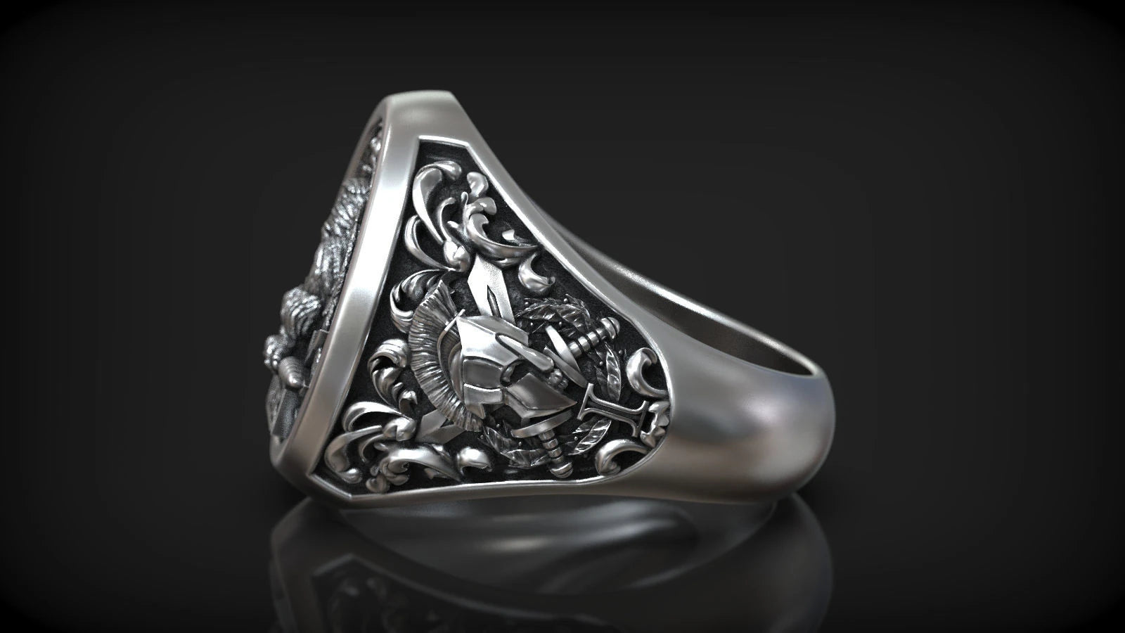 Premium Roman Eagle Statement Ring