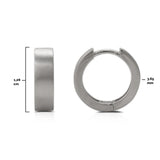 Sterling Silver Thick Flat Hoop Earrings - Sleek Minimalist Design