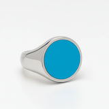 Sterling Silver Turquoise Ring - Bold Statement Gemstone Design