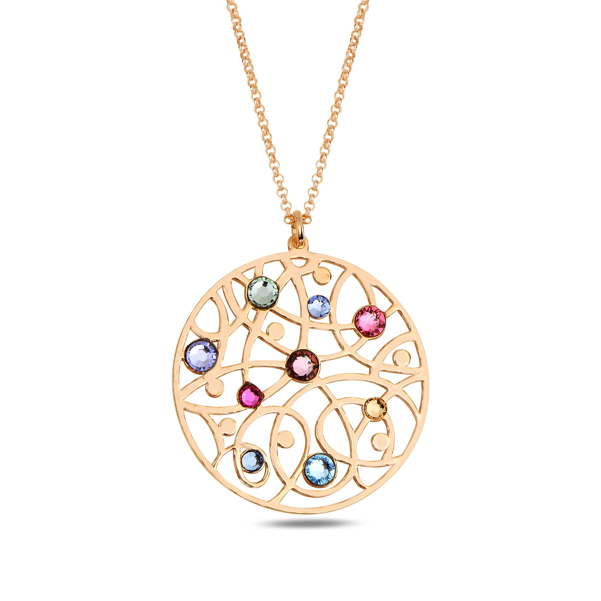 Polished Metal Medallion Necklace - Inspired by Life, Enduring Style