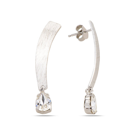 Rose Gold Plated Sterling Silver Swarovski Crystal Solitaire Stud Earrings