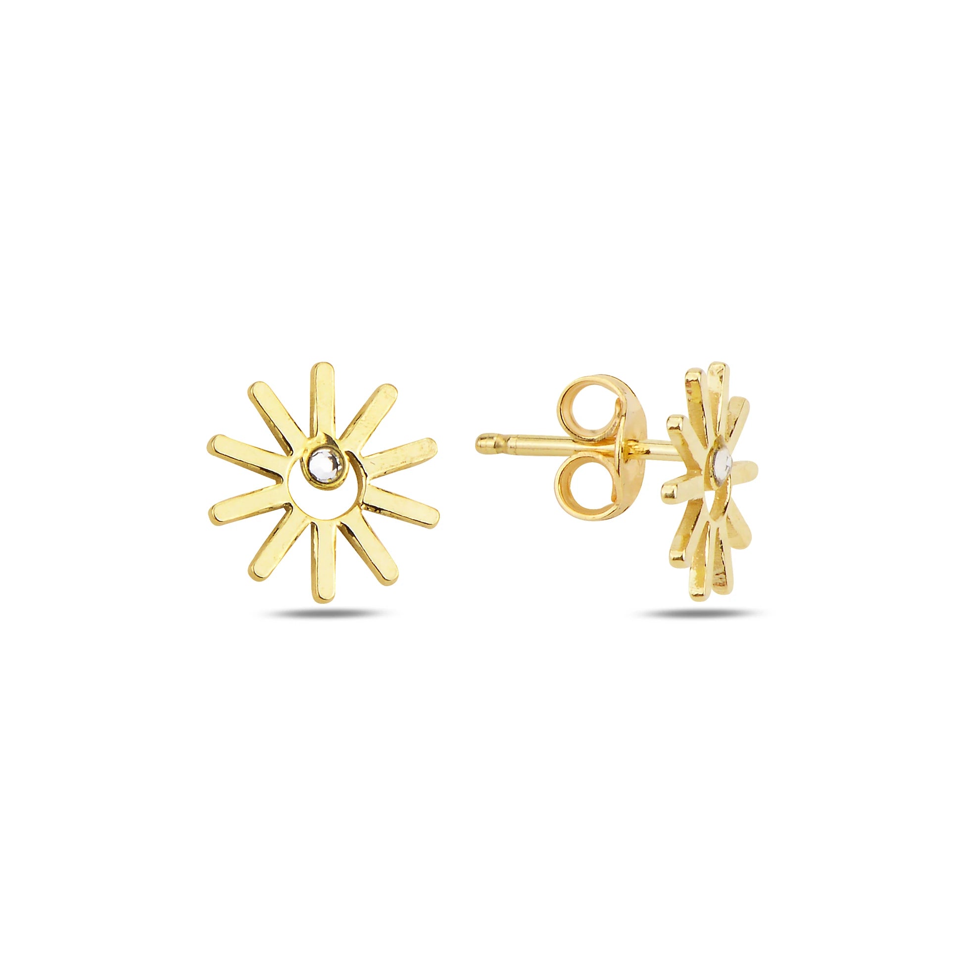 Ohrstecker aus Sterlingsilber mit Swarovski-Kristall – Minimalistische Eleganz
