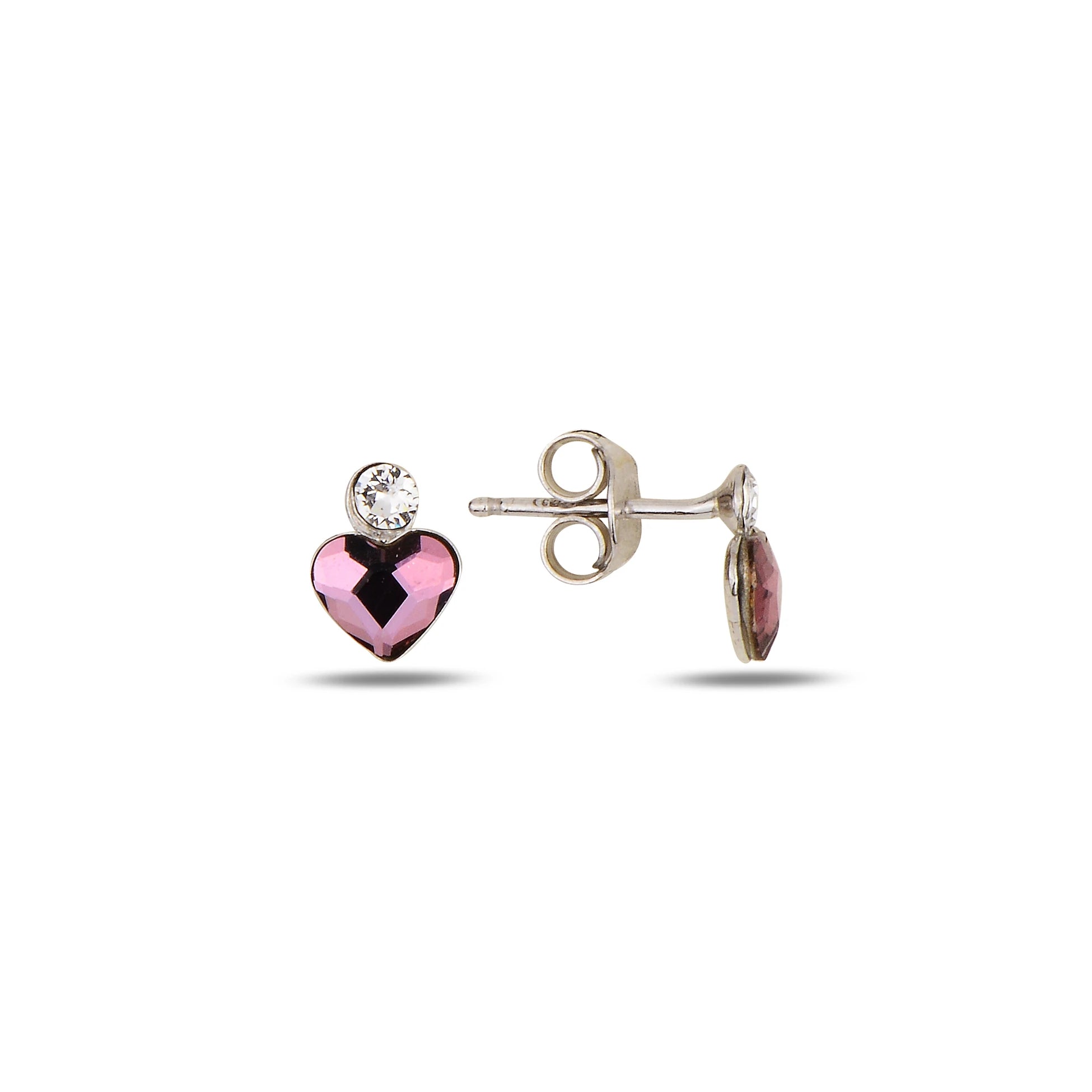 Boucles d'oreilles mini puces premium - Design intemporel symbole cœur amour