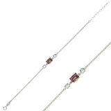 Elegant Three Stone Bracelet - Sparkling Trio Design