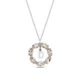 Collar de Plata de Ley con Letras y Cristales Swarovski Marquise