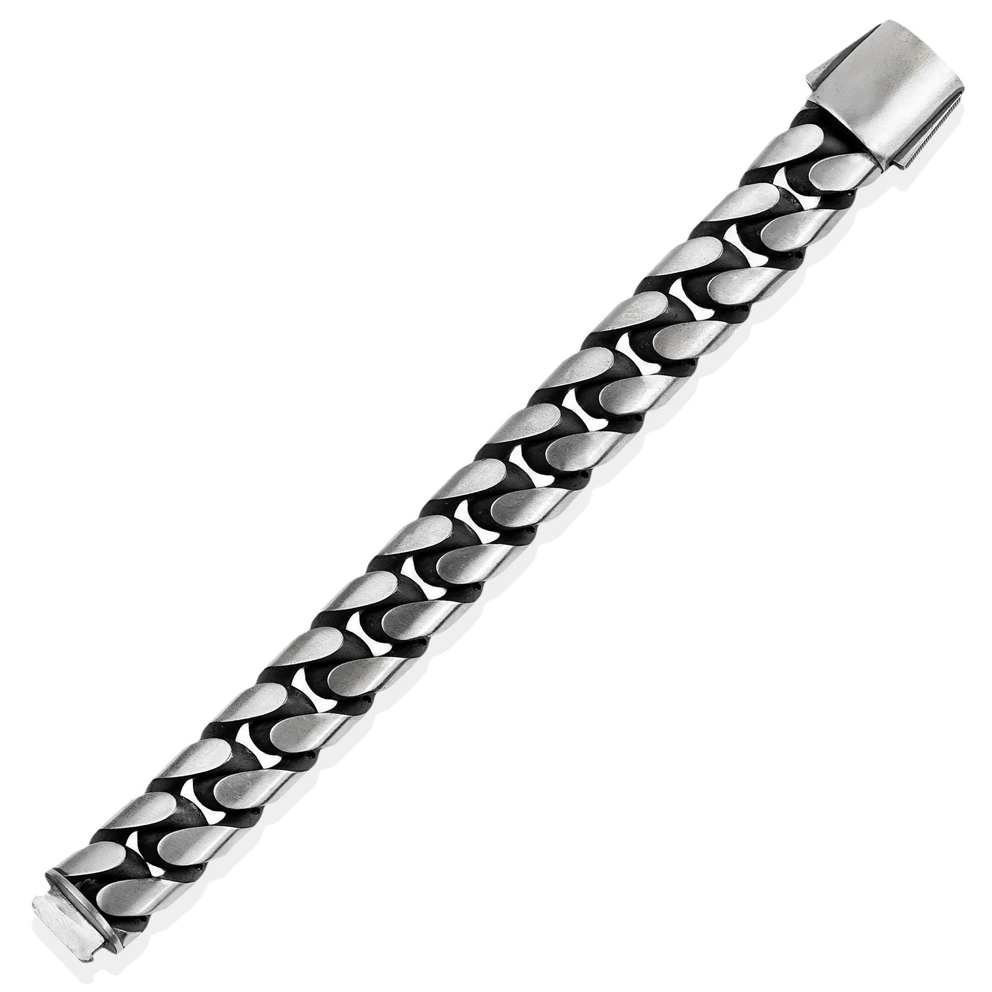 Sterling Silver Gourmet Chain Bracelet - Bold Statement Link