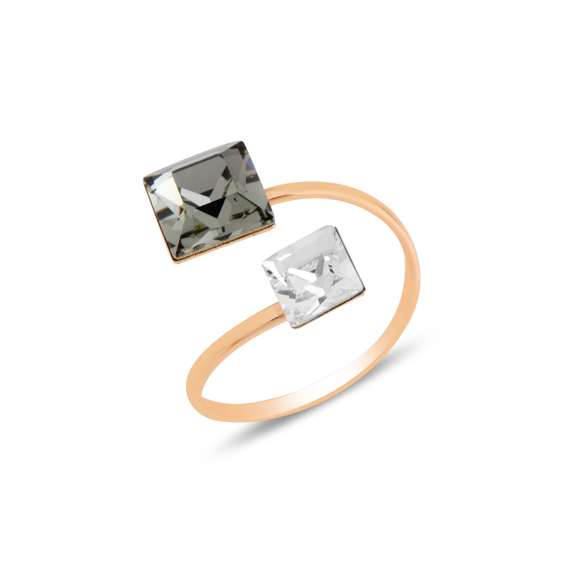 Bague féminine à pierres multiples - Design palette naturelle romantique